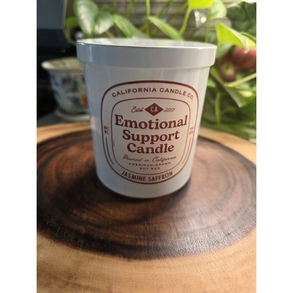 California Candle Co. 6.5‎ oz. Emotional Support Candle Jasmine Saffron subtle